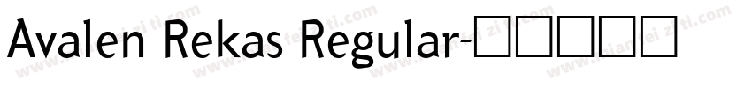 Avalen Rekas Regular字体转换